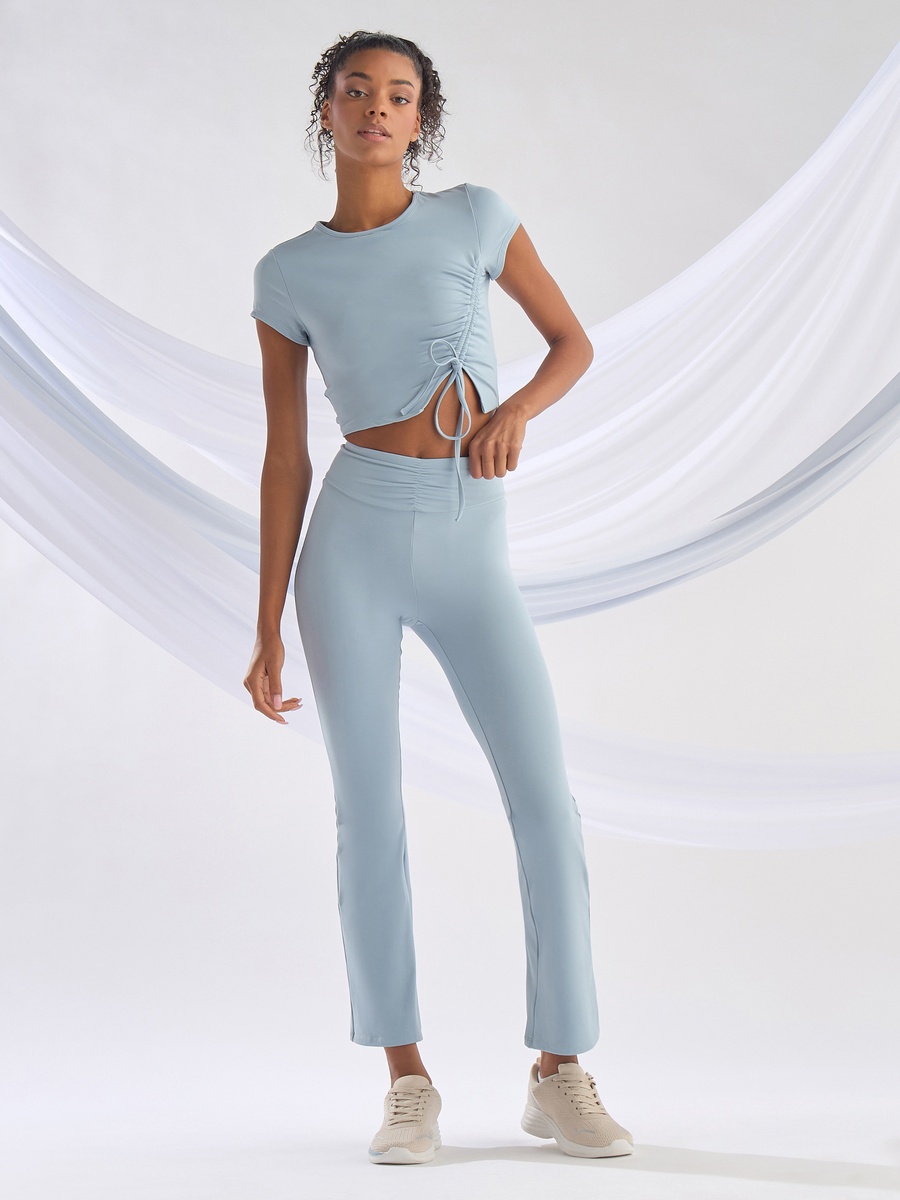 Ruched Tie-Up Detail T-Shirt