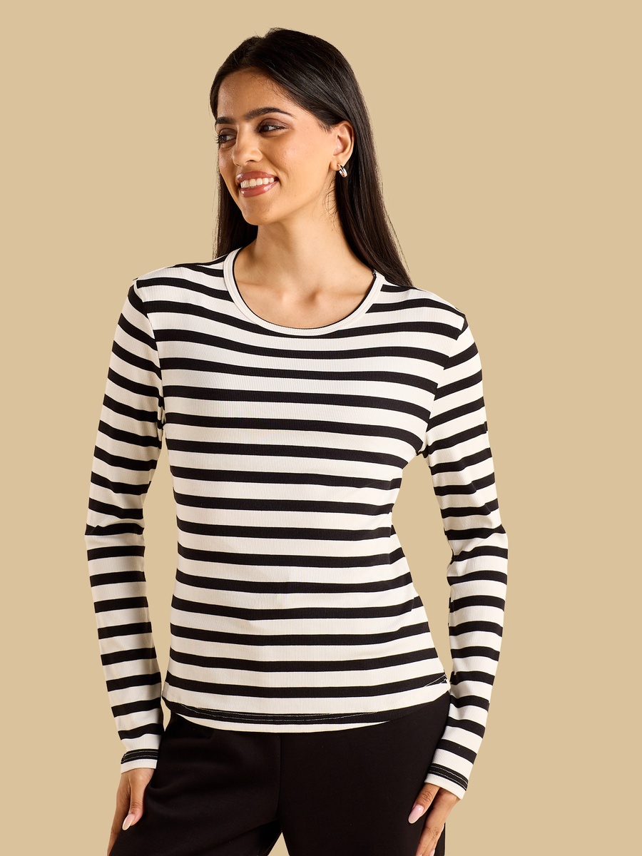 Ribbed Striped T-Shirt