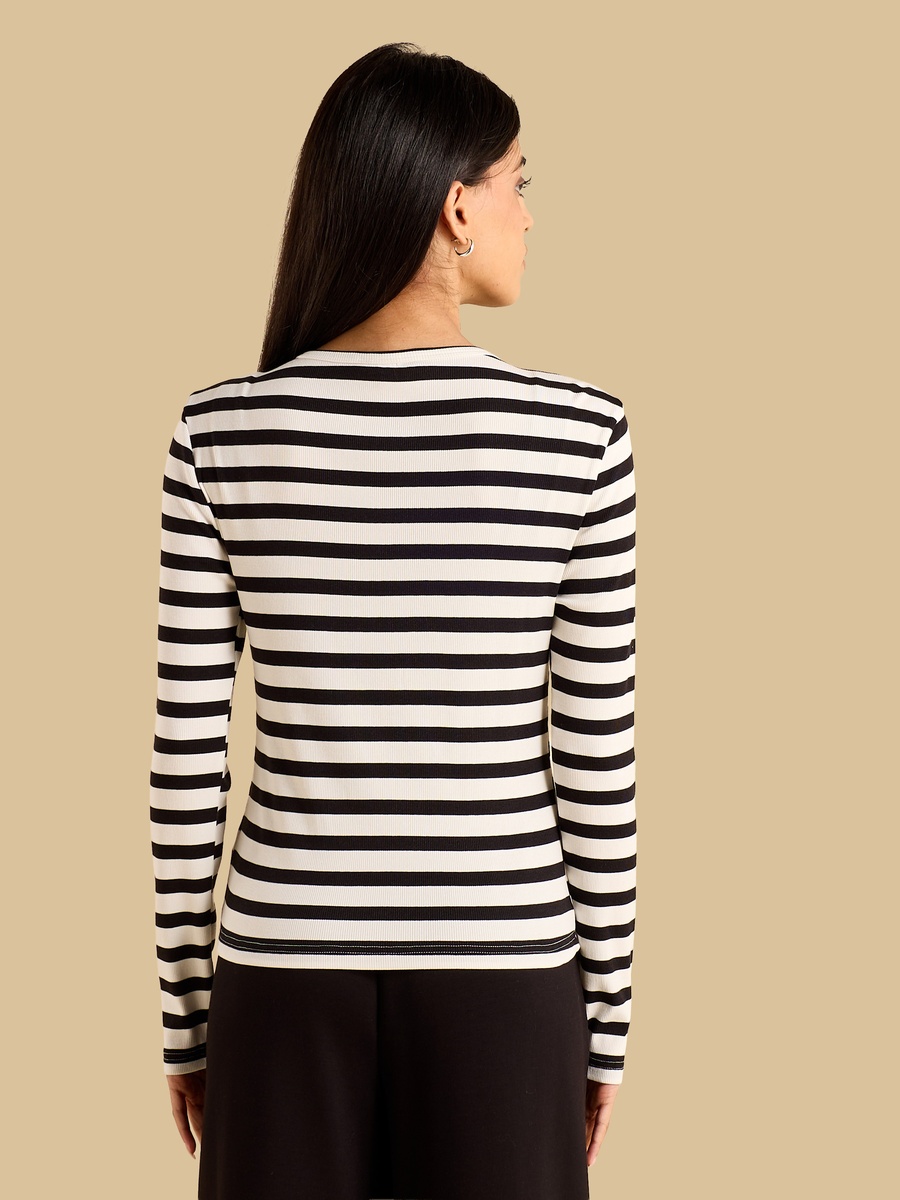Ribbed Striped T-Shirt