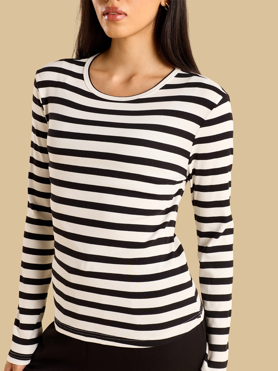 Ribbed Striped T-Shirt