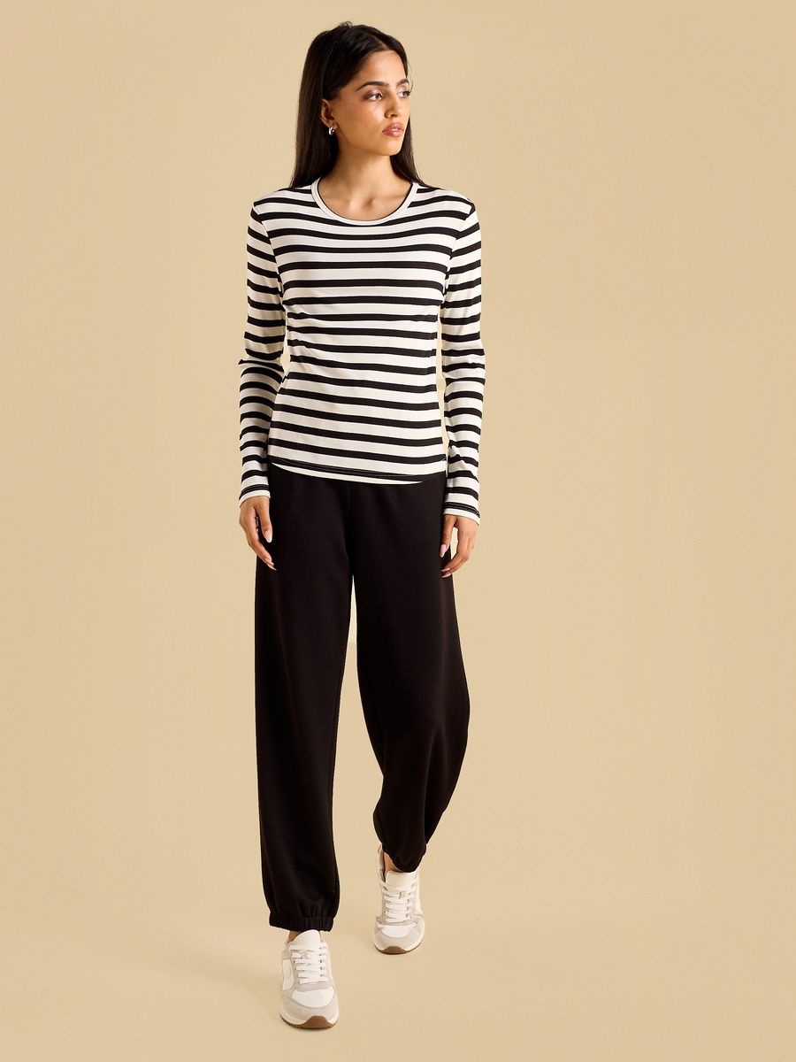 Ribbed Striped T-Shirt
