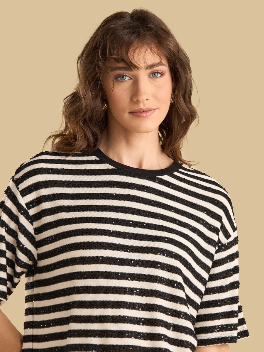 Sequin Embellished T-Shirt