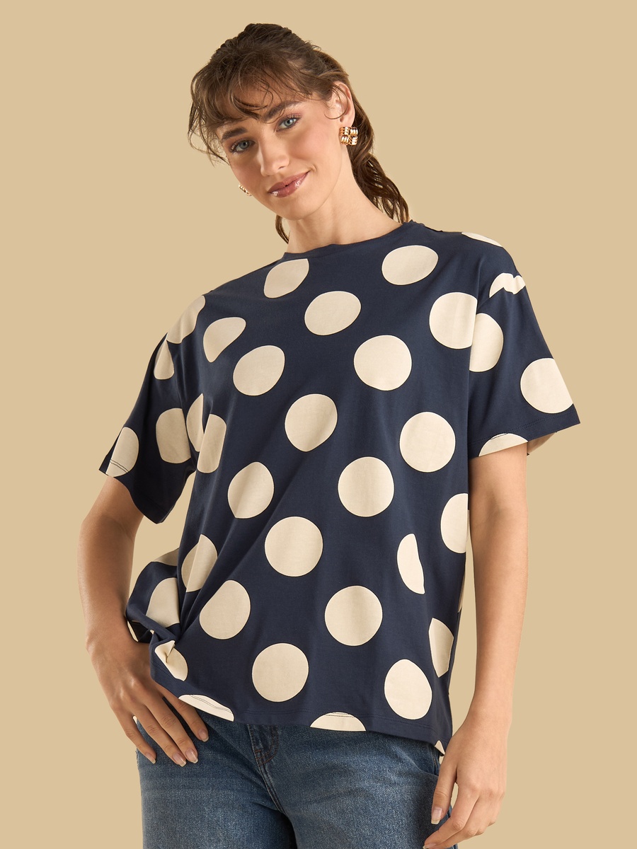 Polka Dot Print T-Shirt