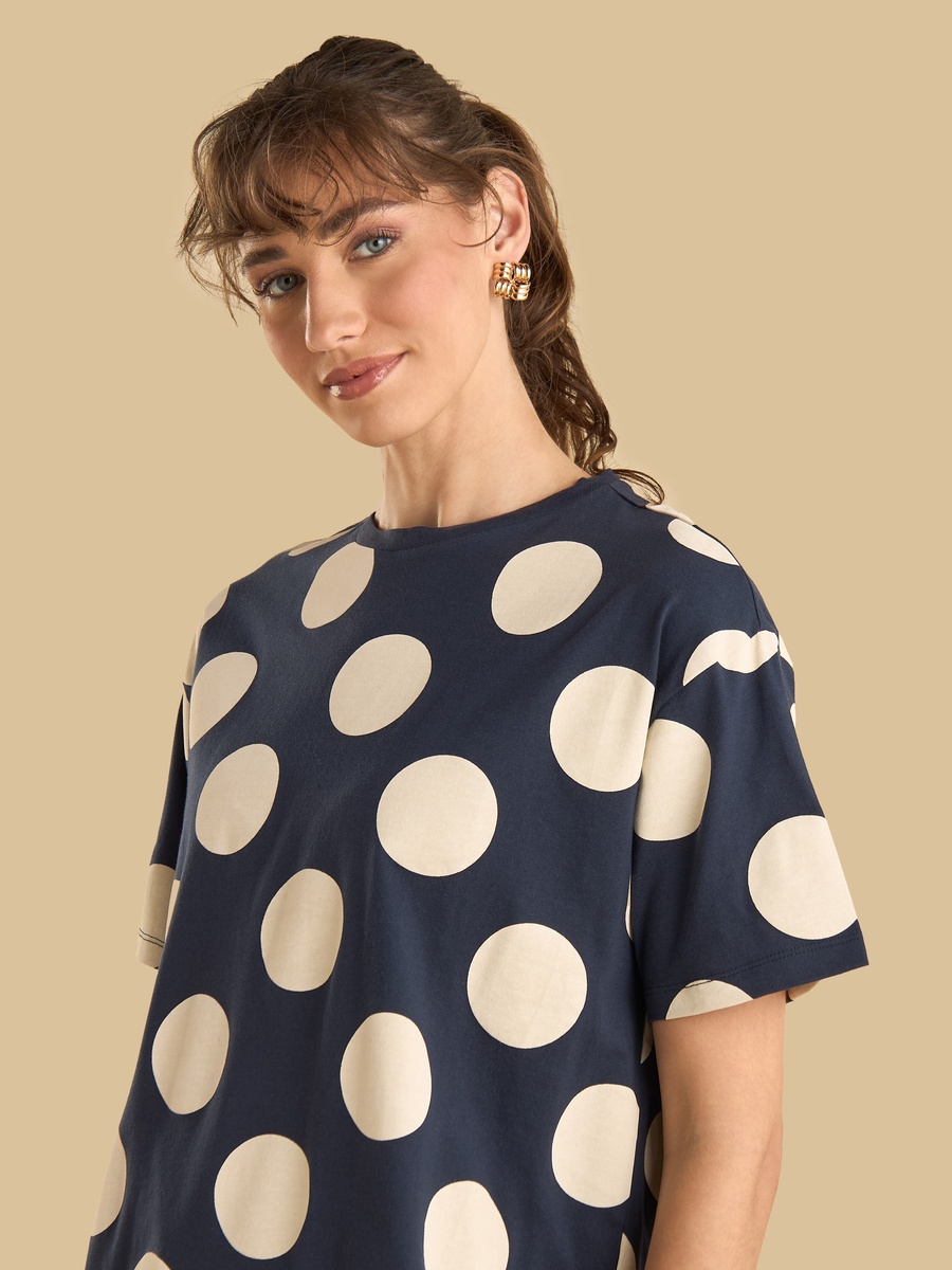 Polka Dot Print T-Shirt