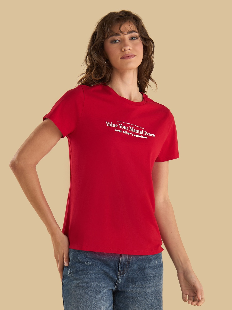 Slogan Print T-Shirt