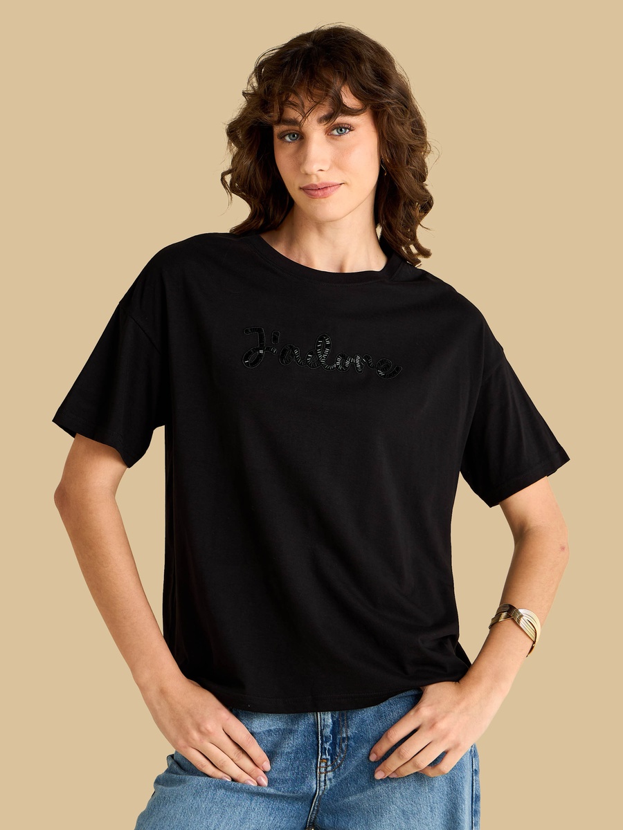 Sequin Embellished T-Shirt