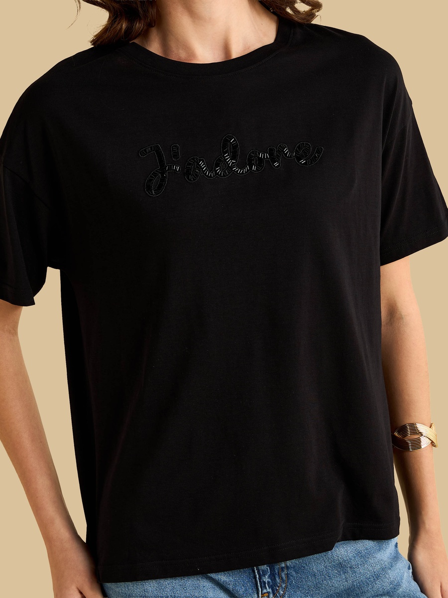 Sequin Embellished T-Shirt