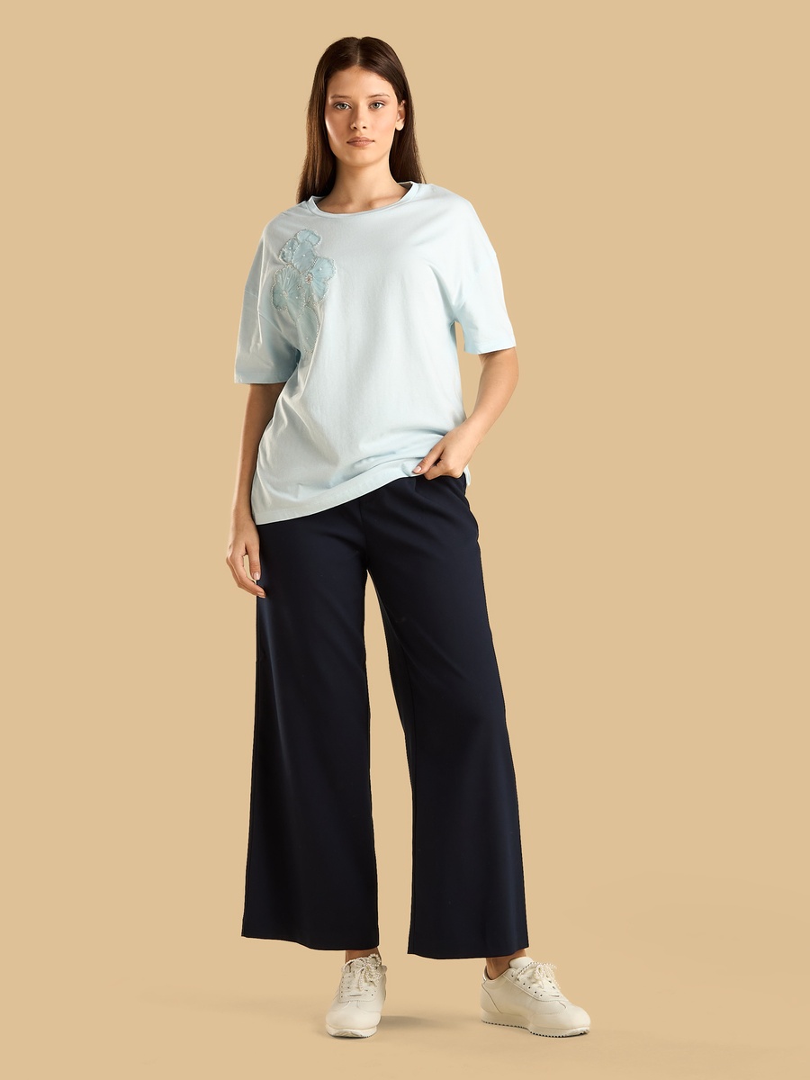 Flower Applique T-Shirt