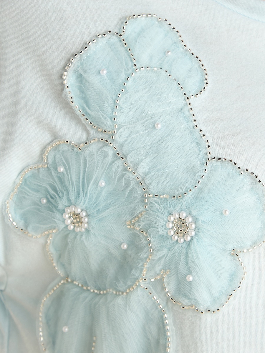 Flower Applique T-Shirt