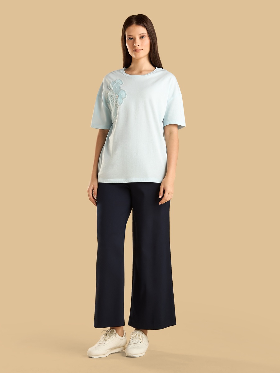 Flower Applique T-Shirt