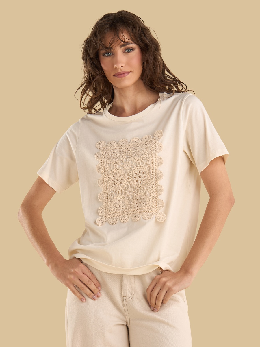 Crochet Applique T-Shirt