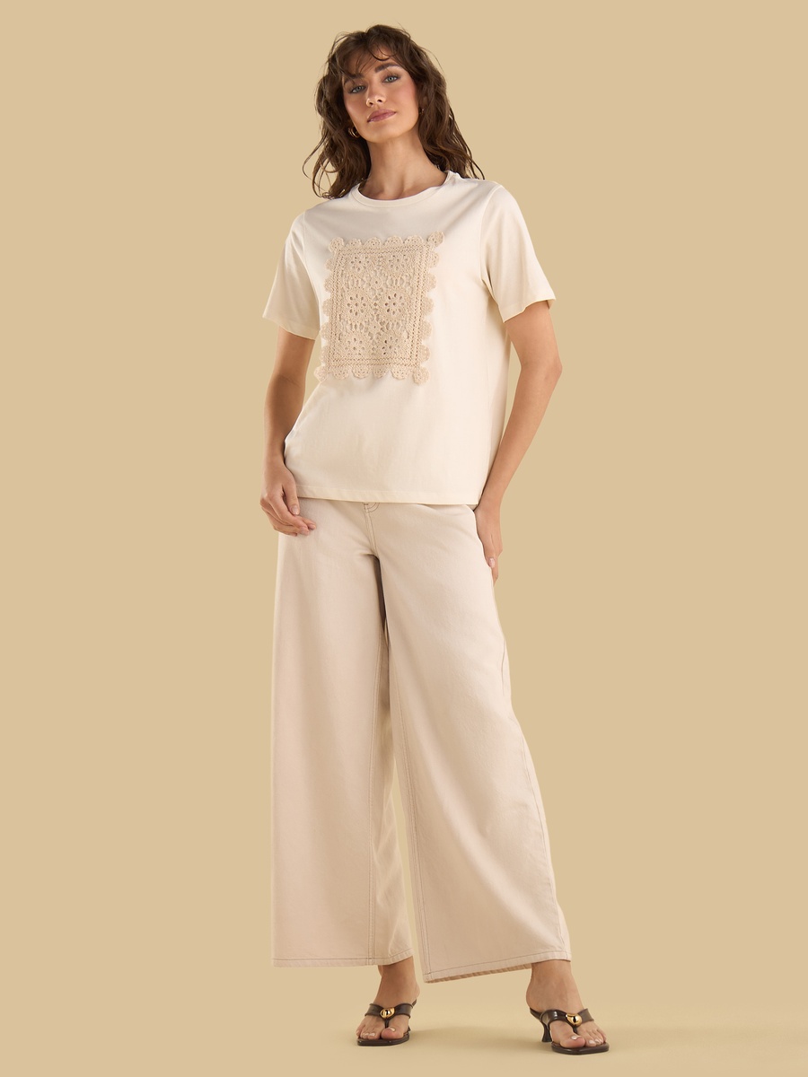 Crochet Applique T-Shirt