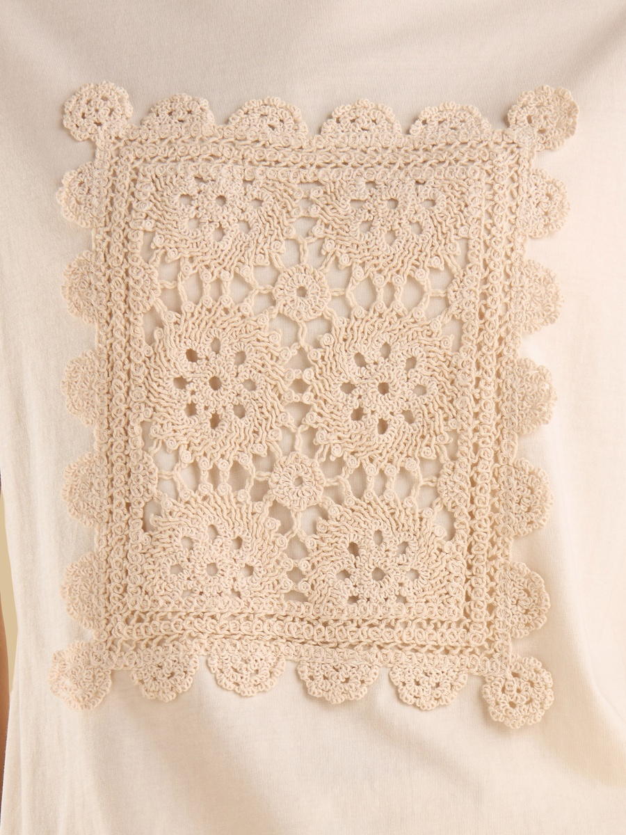 Crochet Applique T-Shirt