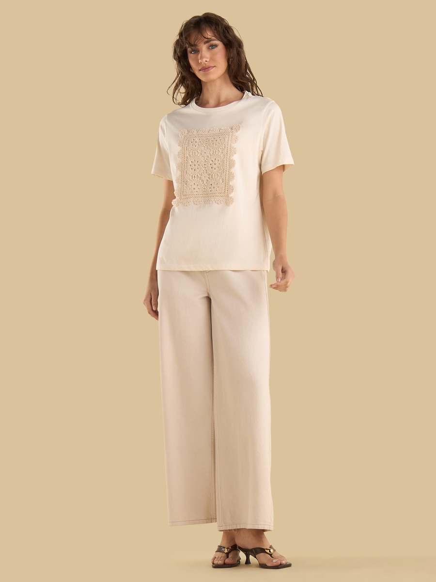 Crochet Applique T-Shirt