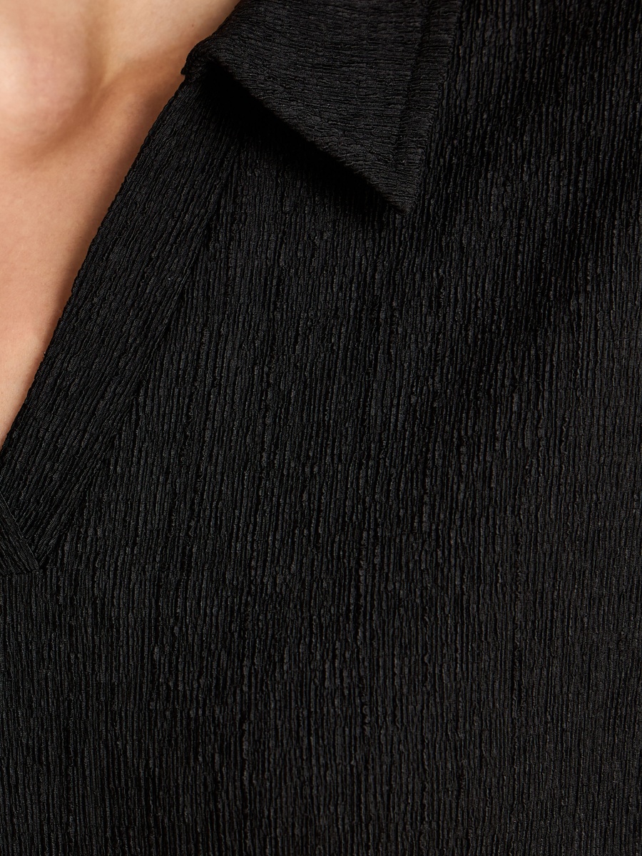 Textured Polo Collar T-Shirt