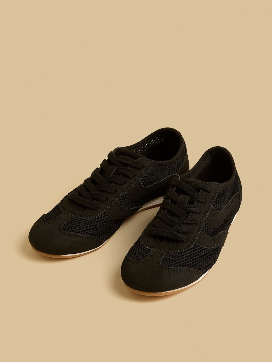 Panelled Lace-Up Sports Shoes