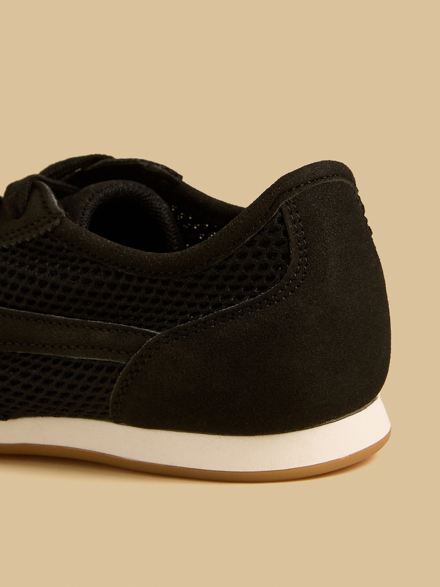 Panelled Lace-Up Sports Shoes