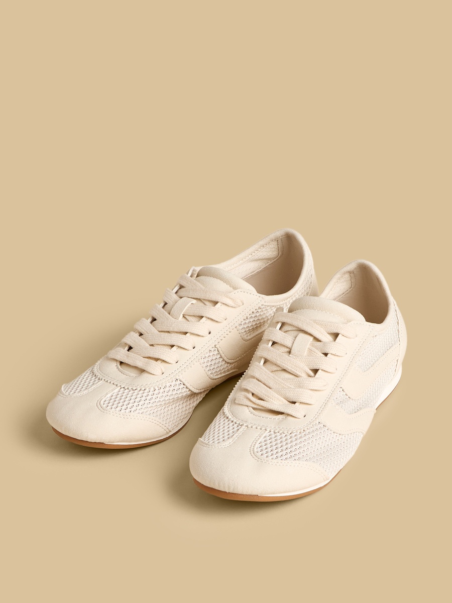 Panelled Lace-Up Sports Shoes
