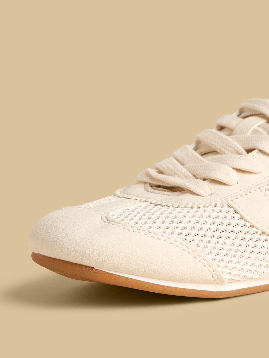 Panelled Lace-Up Sports Shoes