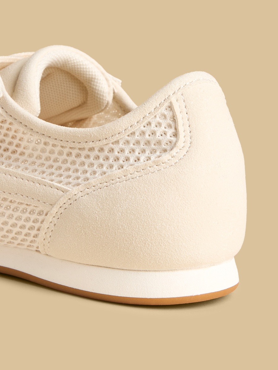 Panelled Lace-Up Sports Shoes