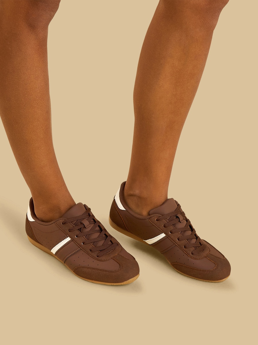 Panelled Sports Shoes with Lace-Up Closure