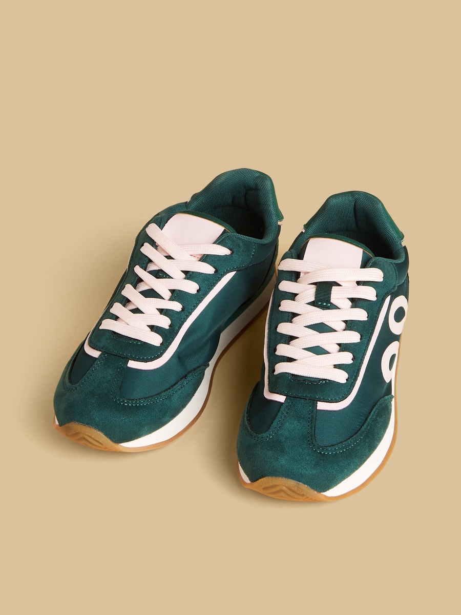 Panelled Sports Shoes with Lace-Up Closure