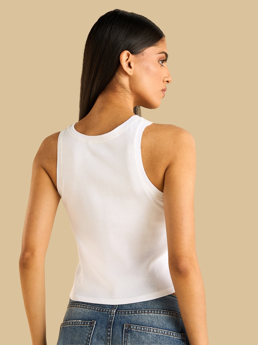 Ribbed Sleeveless Tank Top