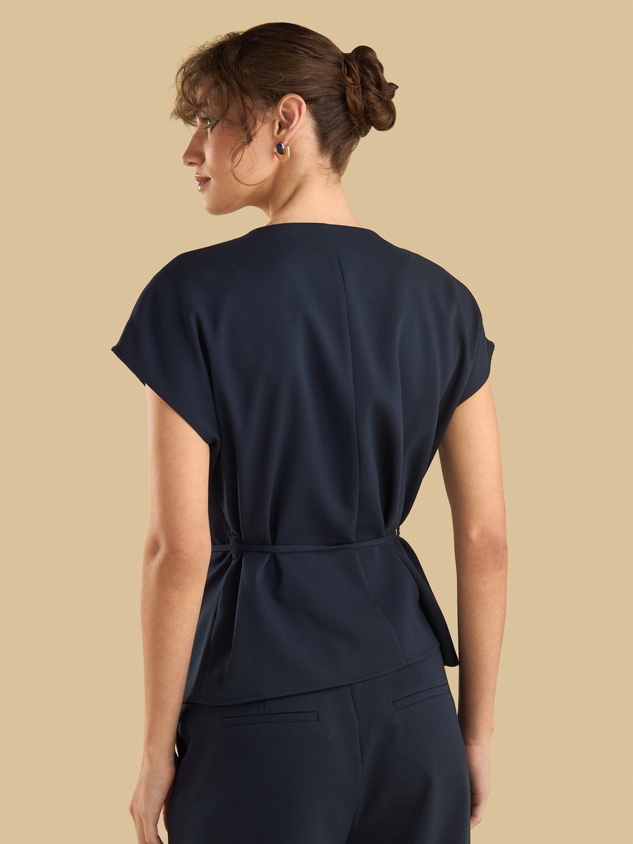 Wrap Top with Tie-Up Belt