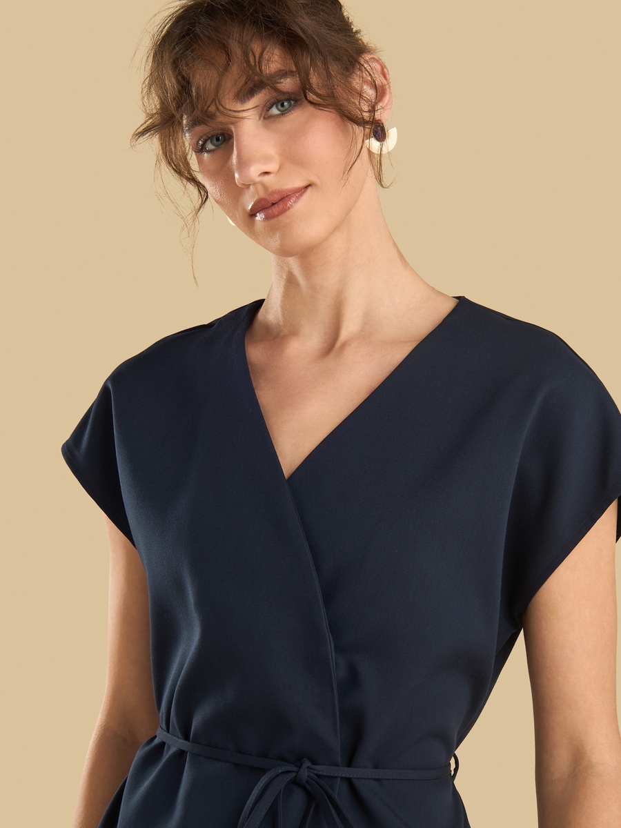 Wrap Top with Tie-Up Belt