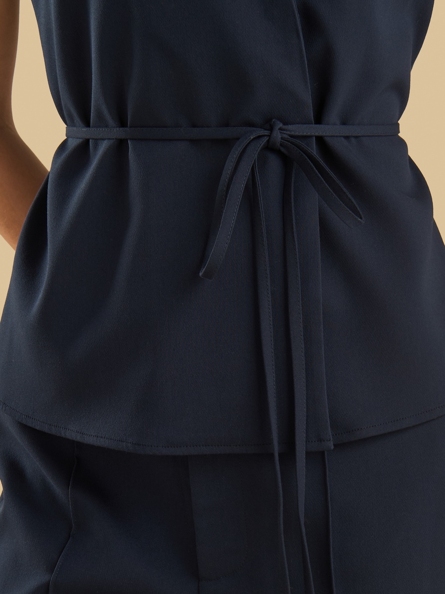 Wrap Top with Tie-Up Belt