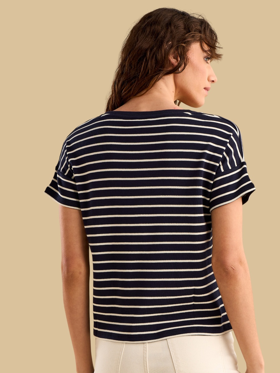 Striped V-Neck Top