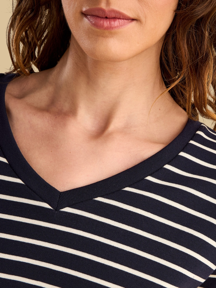 Striped V-Neck Top