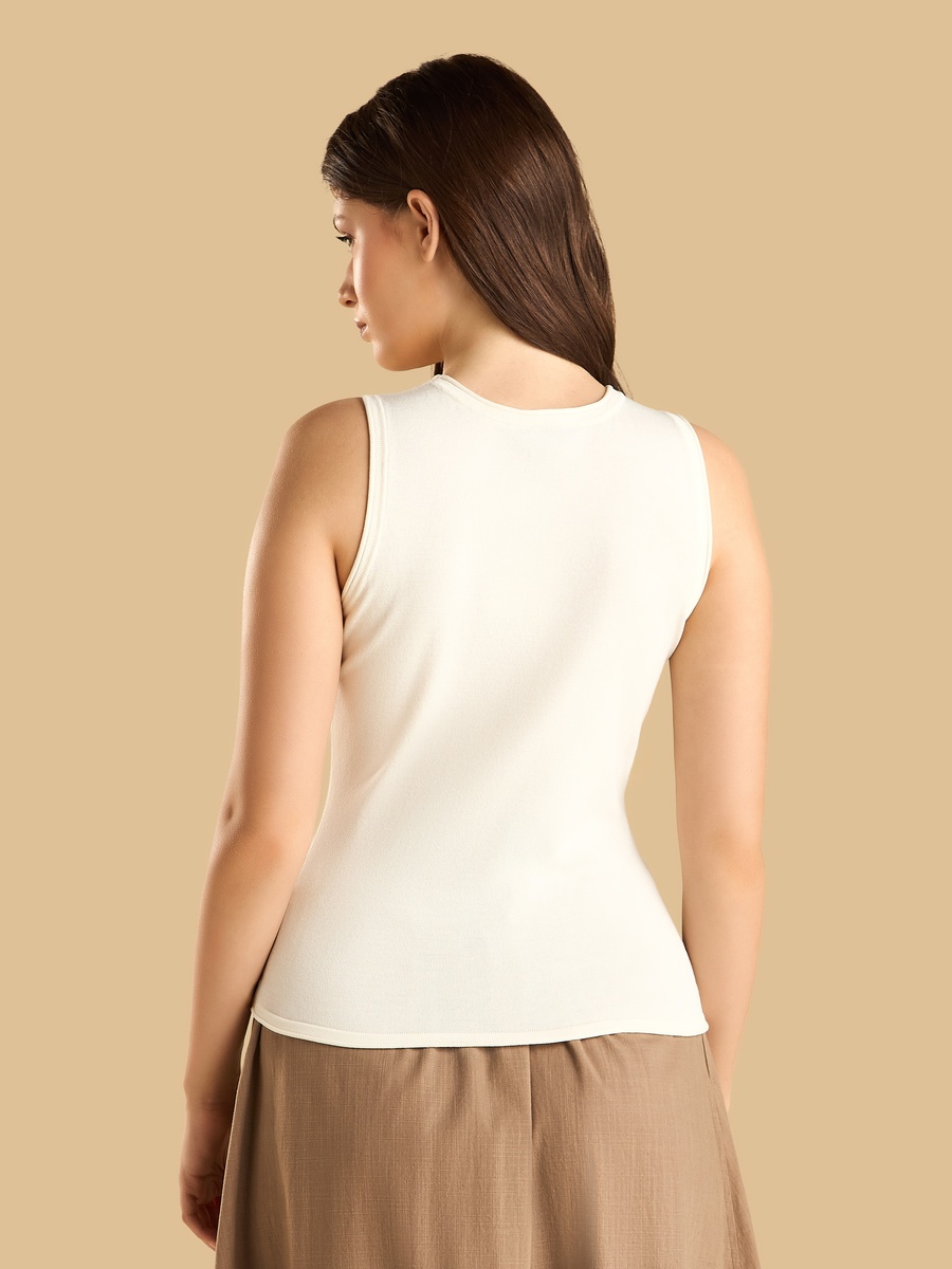 Textured Scoop Neck Tank Top
