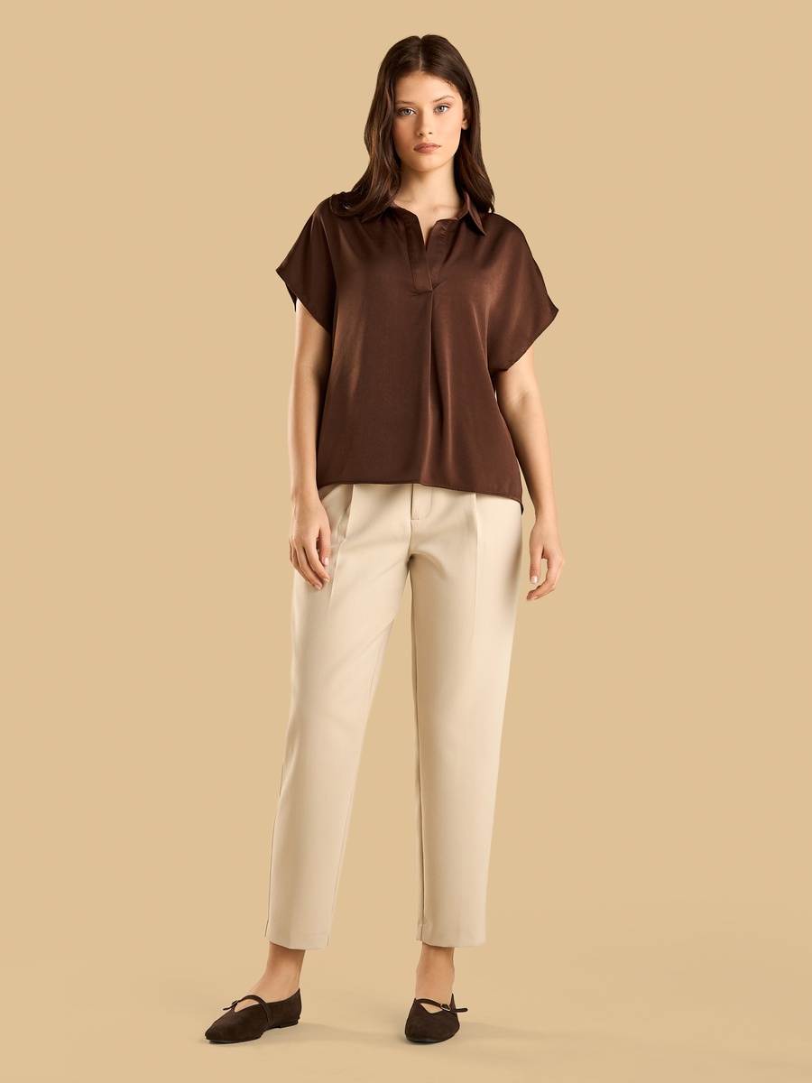 Jersey Polo Top