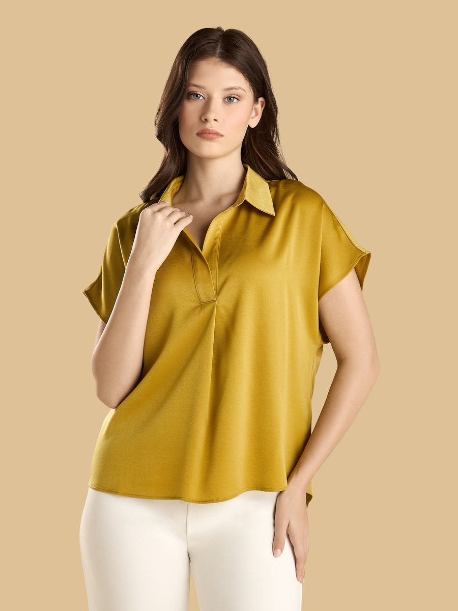 Jersey Polo Top