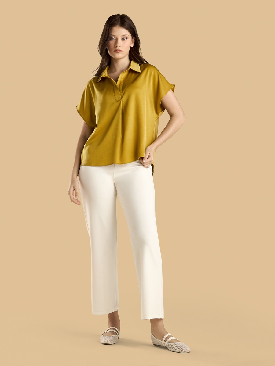 Jersey Polo Top