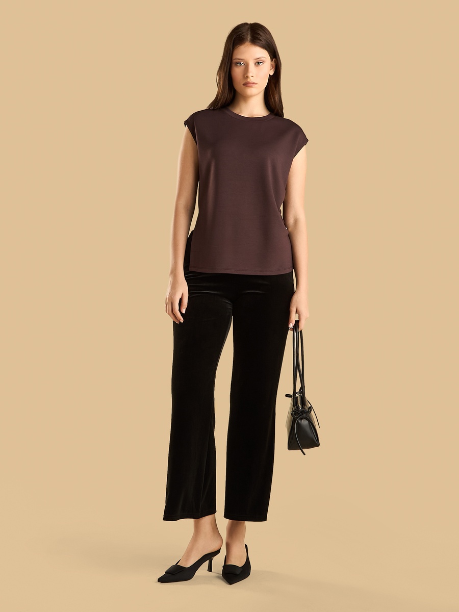 Ruched Extended Sleeves Top