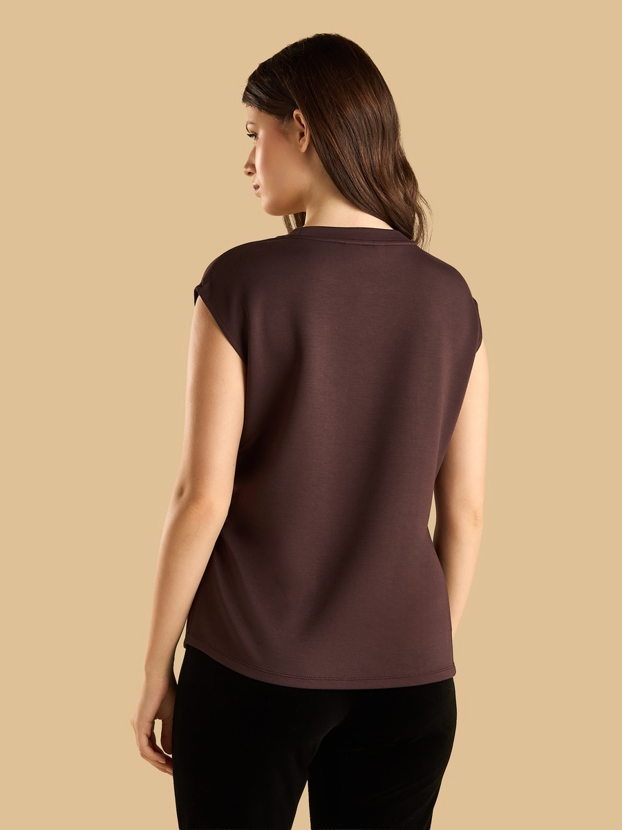 Ruched Extended Sleeves Top