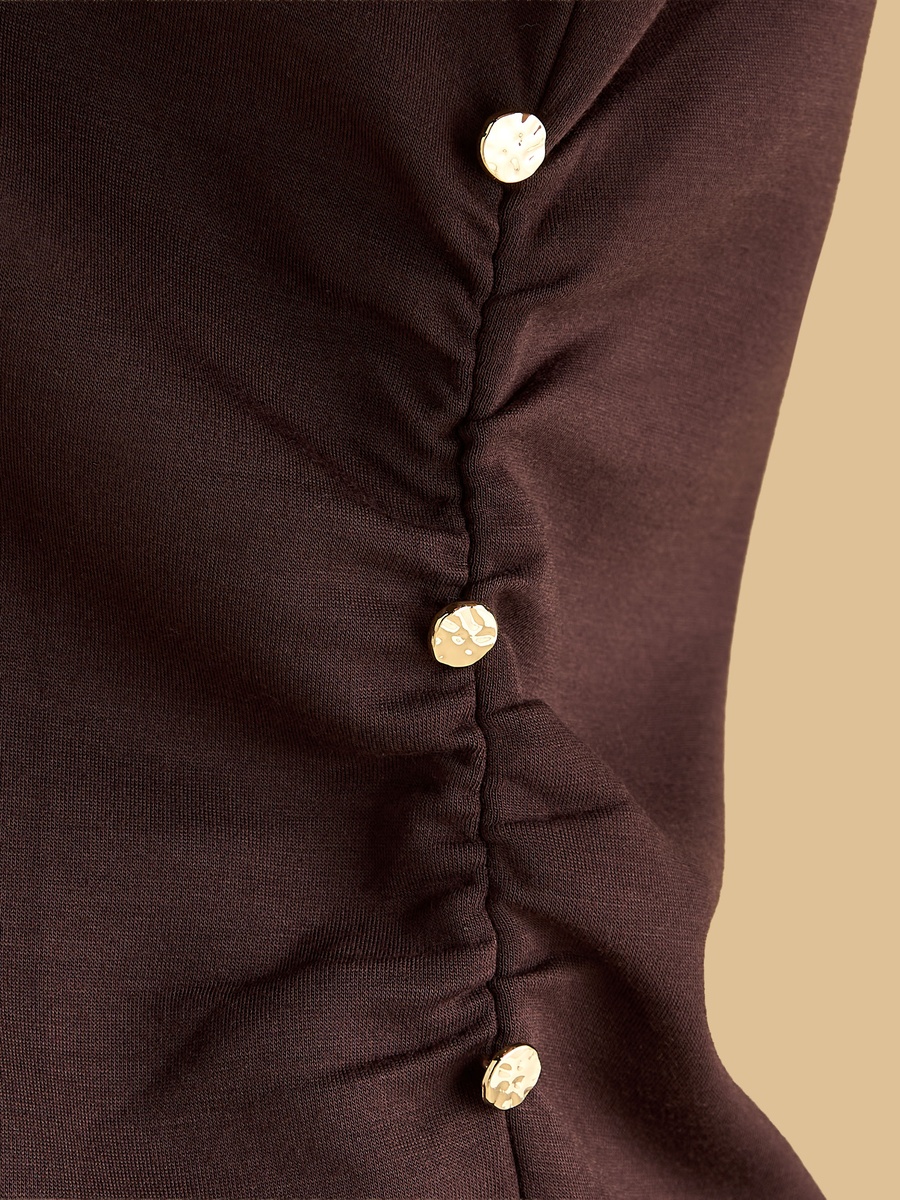 Ruched Extended Sleeves Top