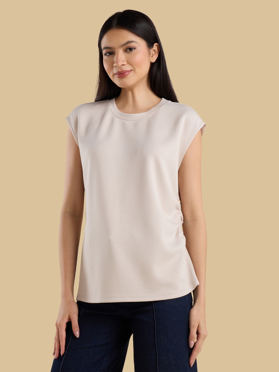 Assymetric Sleeveless Modal Top