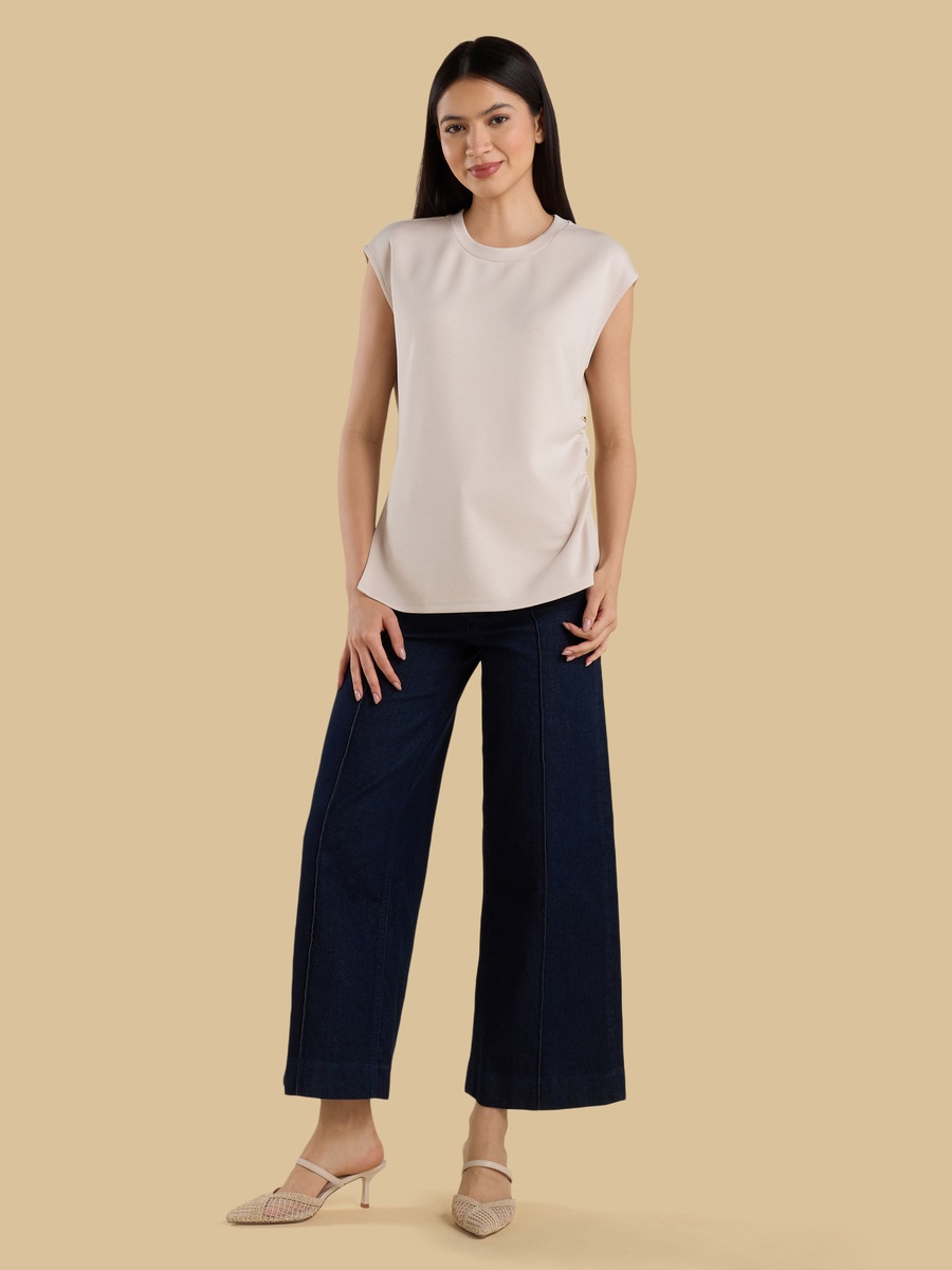 Assymetric Sleeveless Modal Top