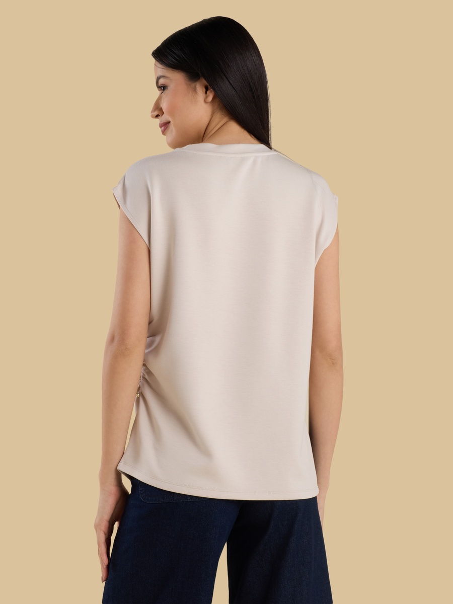 Assymetric Sleeveless Modal Top