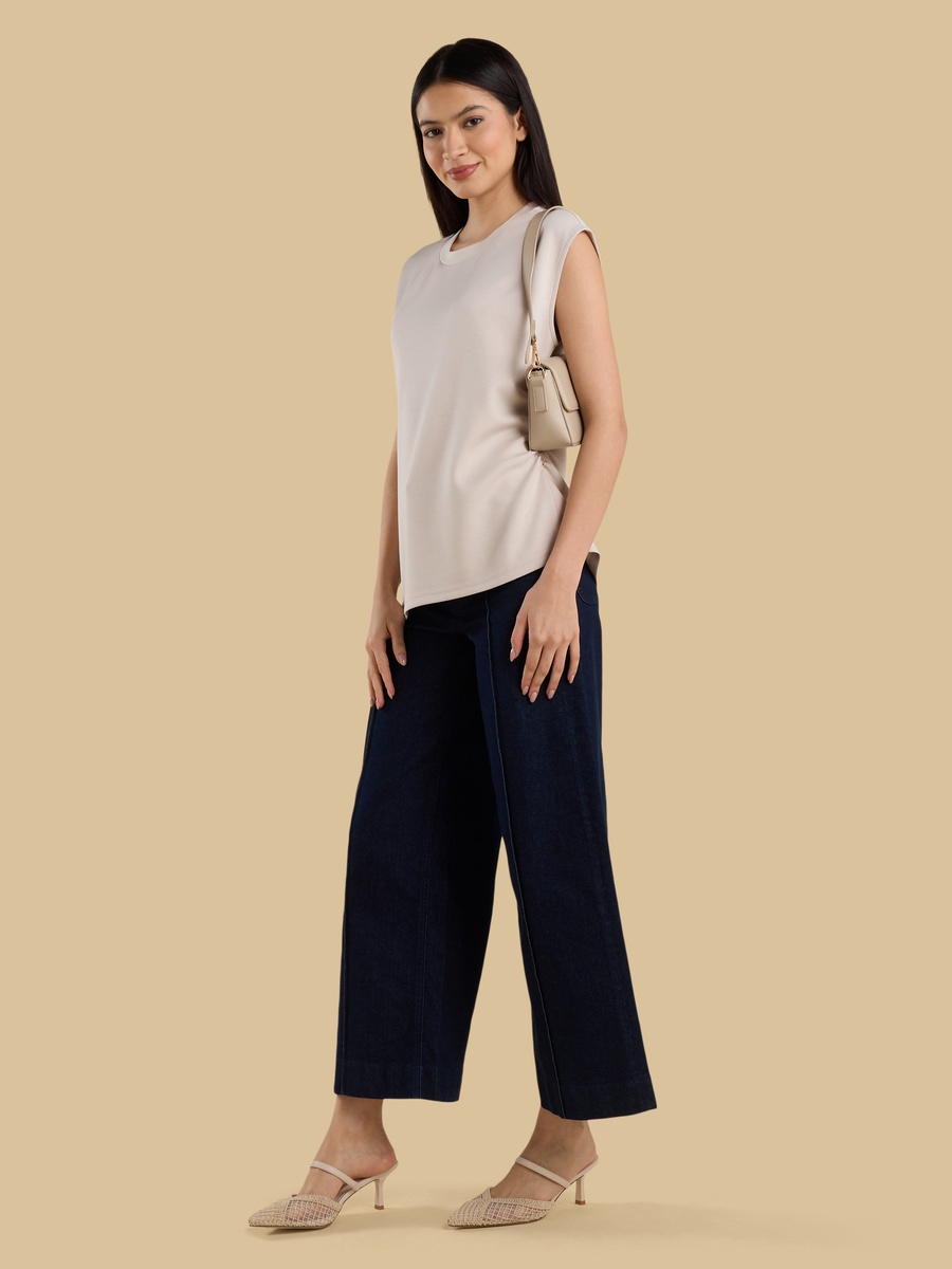 Assymetric Sleeveless Modal Top