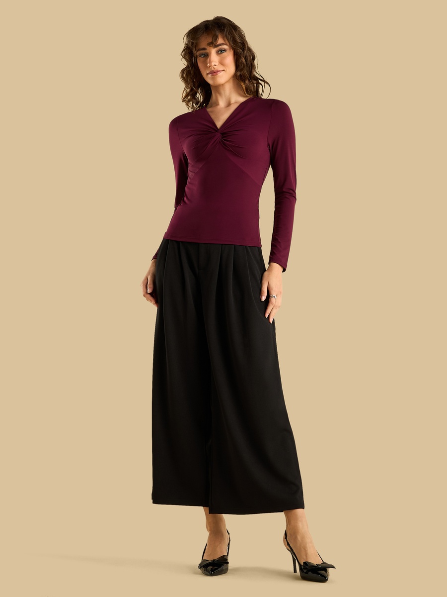 Ruched V-Neck Top