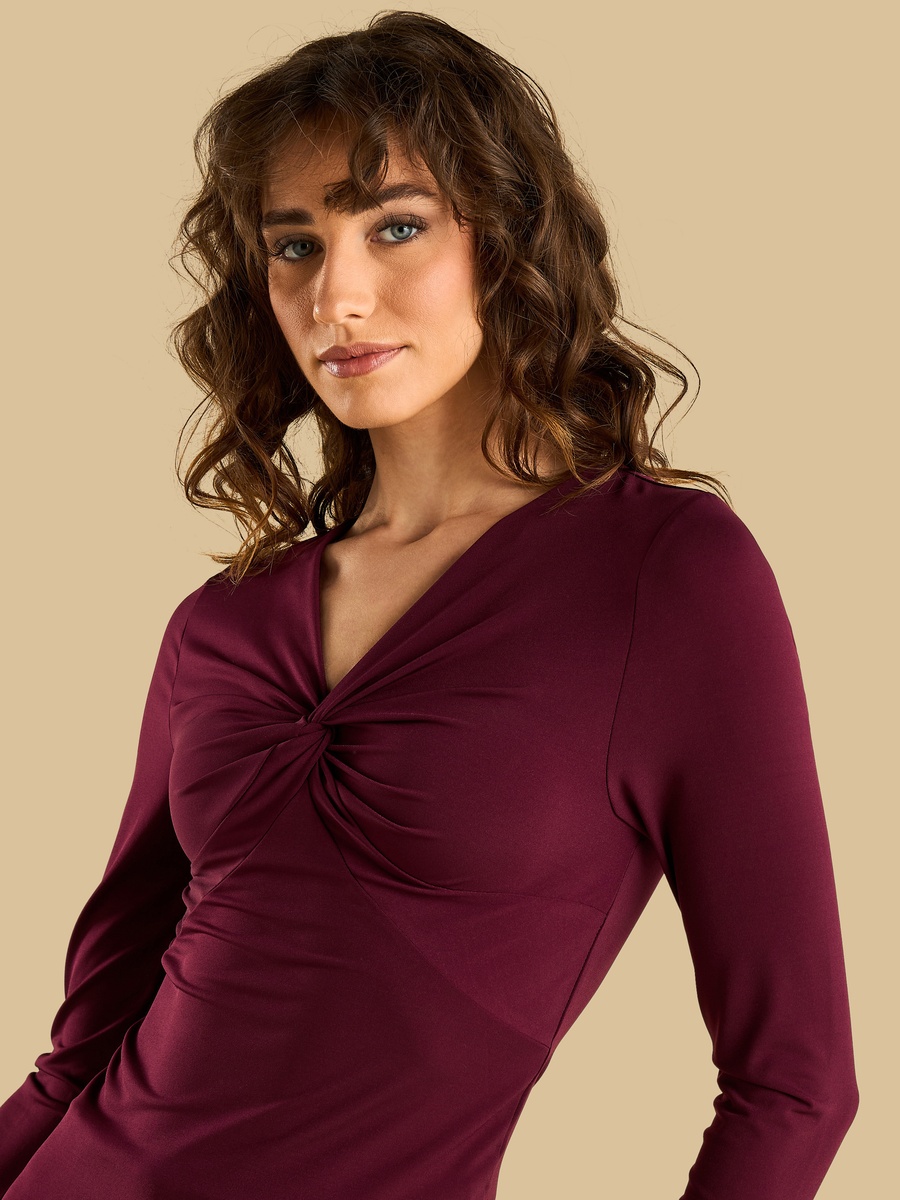 Ruched V-Neck Top