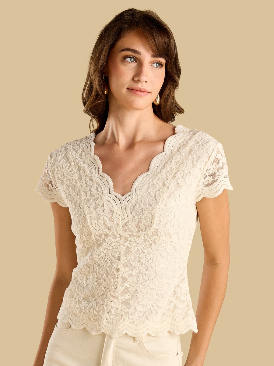 Lace V-Neck Top