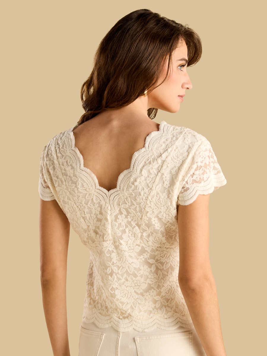 Lace V-Neck Top