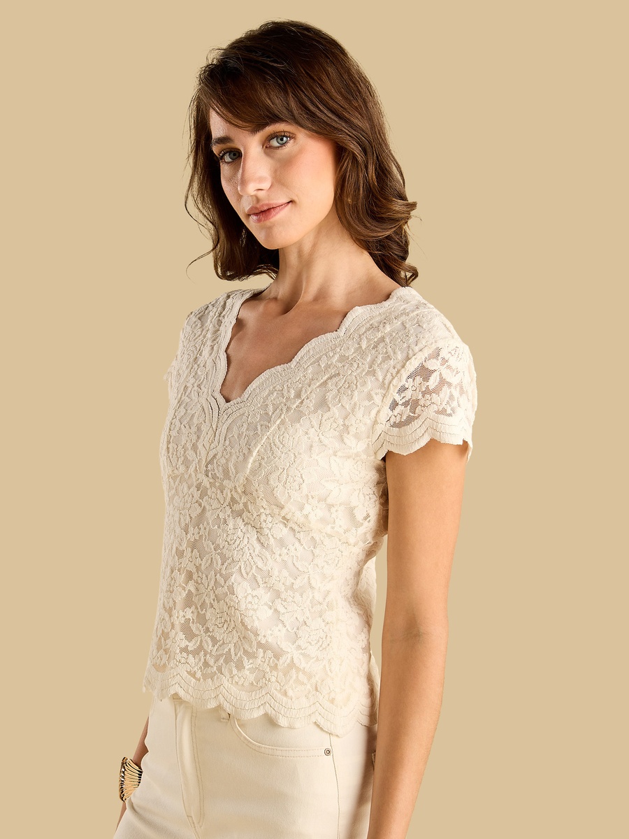 Lace V-Neck Top