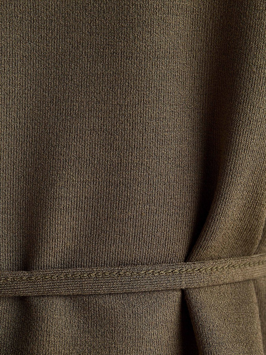 Textured Kaftan Top with Tie-Up Belt