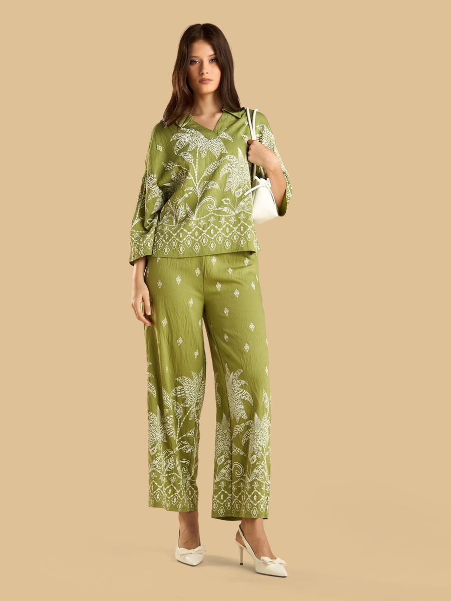 Rubber Embroidered Top